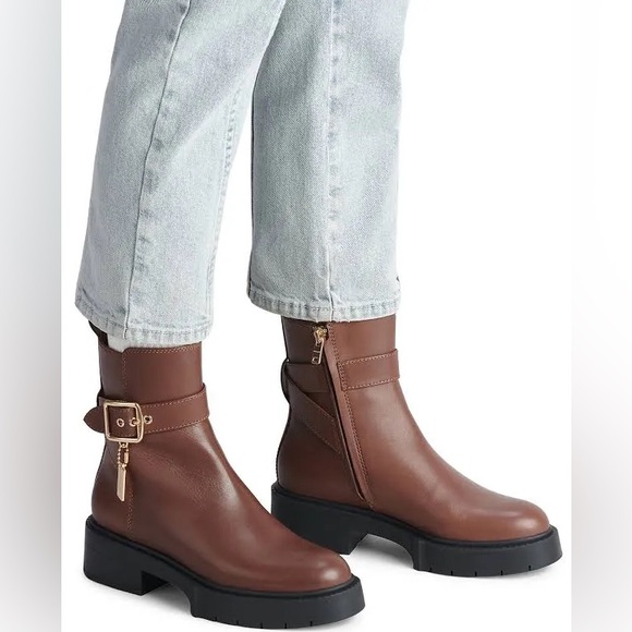 Coach Lacey Leather Bootie Dark Saddle - Picture 3 of 10